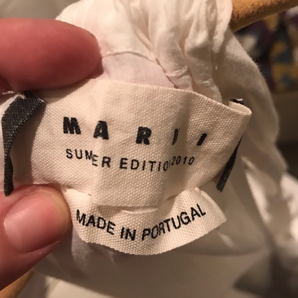 Marni Cotton Poplin White Tank Top L - Picture 5 of 7